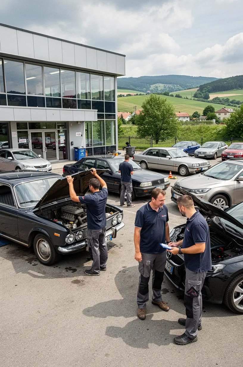 Detailný pohľad na motorové časti počas komplexnej generálnej opravy v špecializovanom centre.